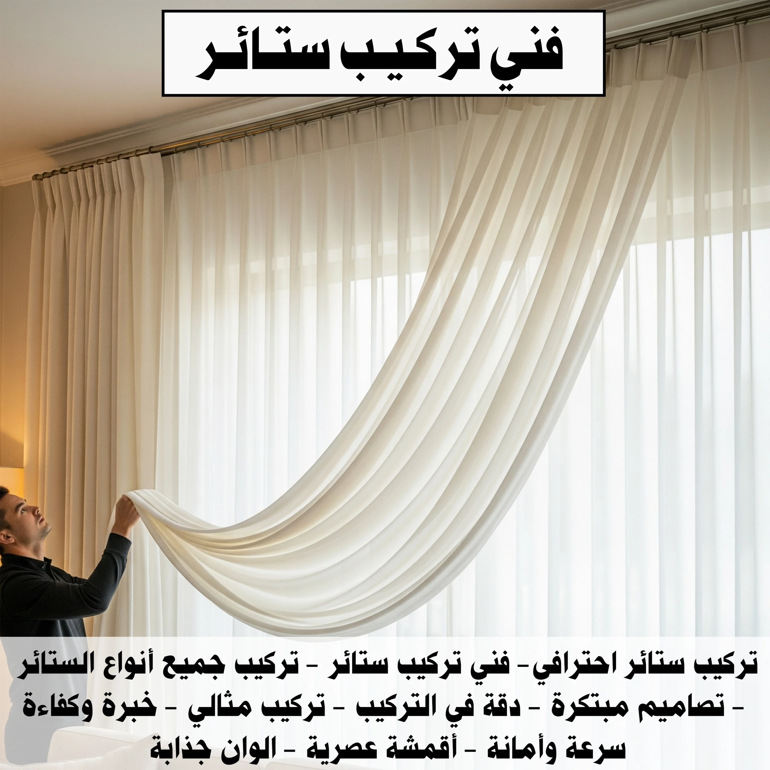 فني تركيب ستائر